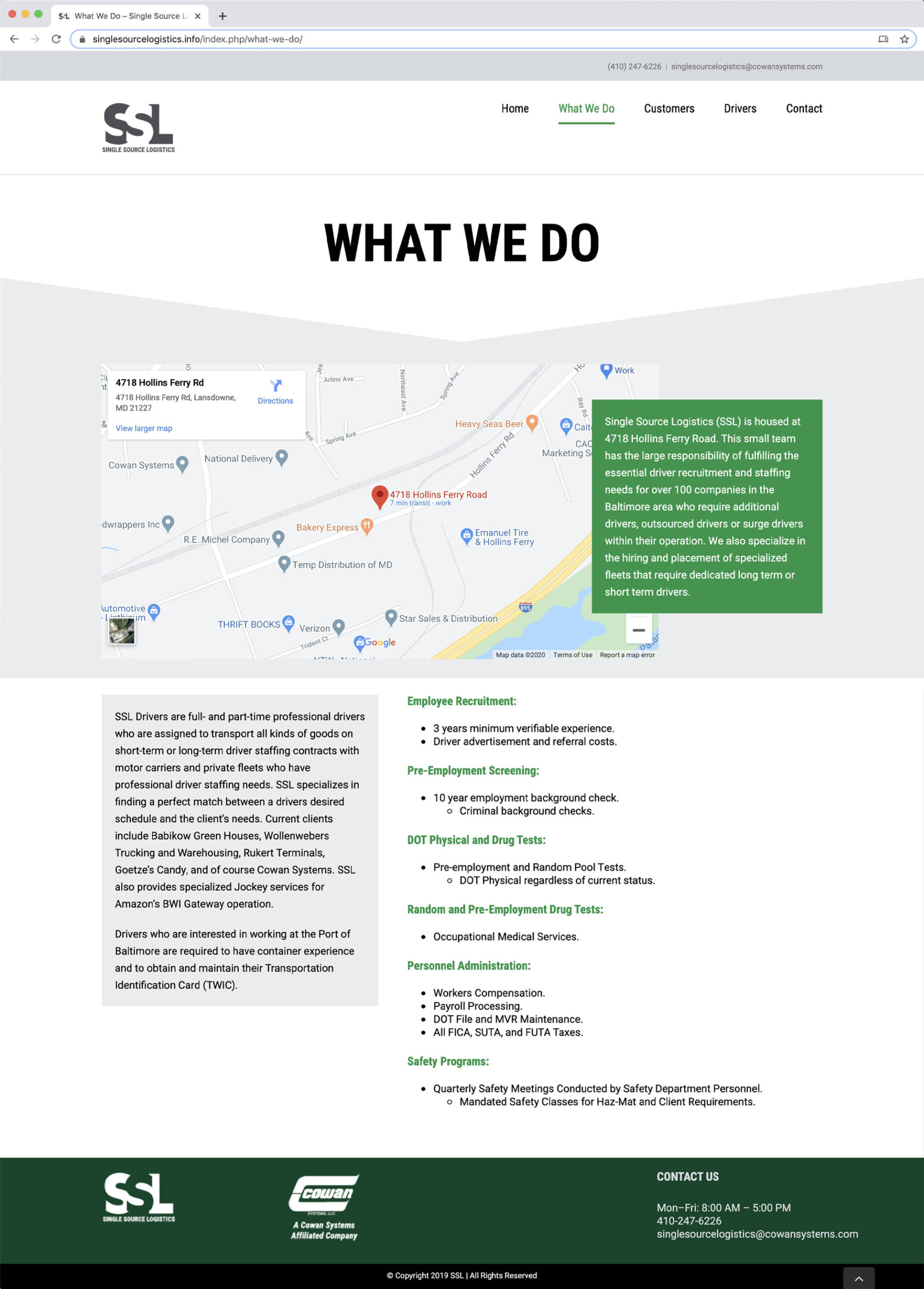 SSL What We Do page